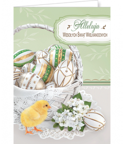 Kartka wielkanocna dobroczynna bez życzeń GDW-BT 28