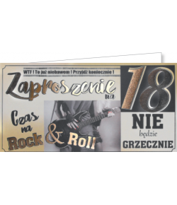 Zaproszenie na 18-tkę zestaw 10 szt ZAB08