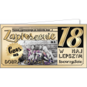 Zaproszenie na 18-tkę zestaw 10 szt ZAB45