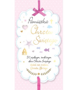 Kartka na  Chrzest św. dla dziewczynki PM 69