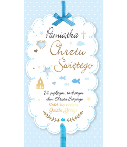 Kartka na  Chrzest św. dla chłopczyka PM 70