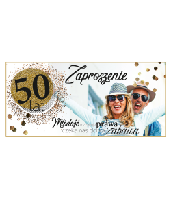 Zaproszenie na 50-te urodziny zestaw 10 szt ZAB103
