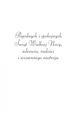 Kartka na Wielkanoc fundacyjna z tekstem GDW-T 7