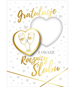 Kartka na Rocznicę Ślubu -ustaw cyfrę jubileuszu DK 811