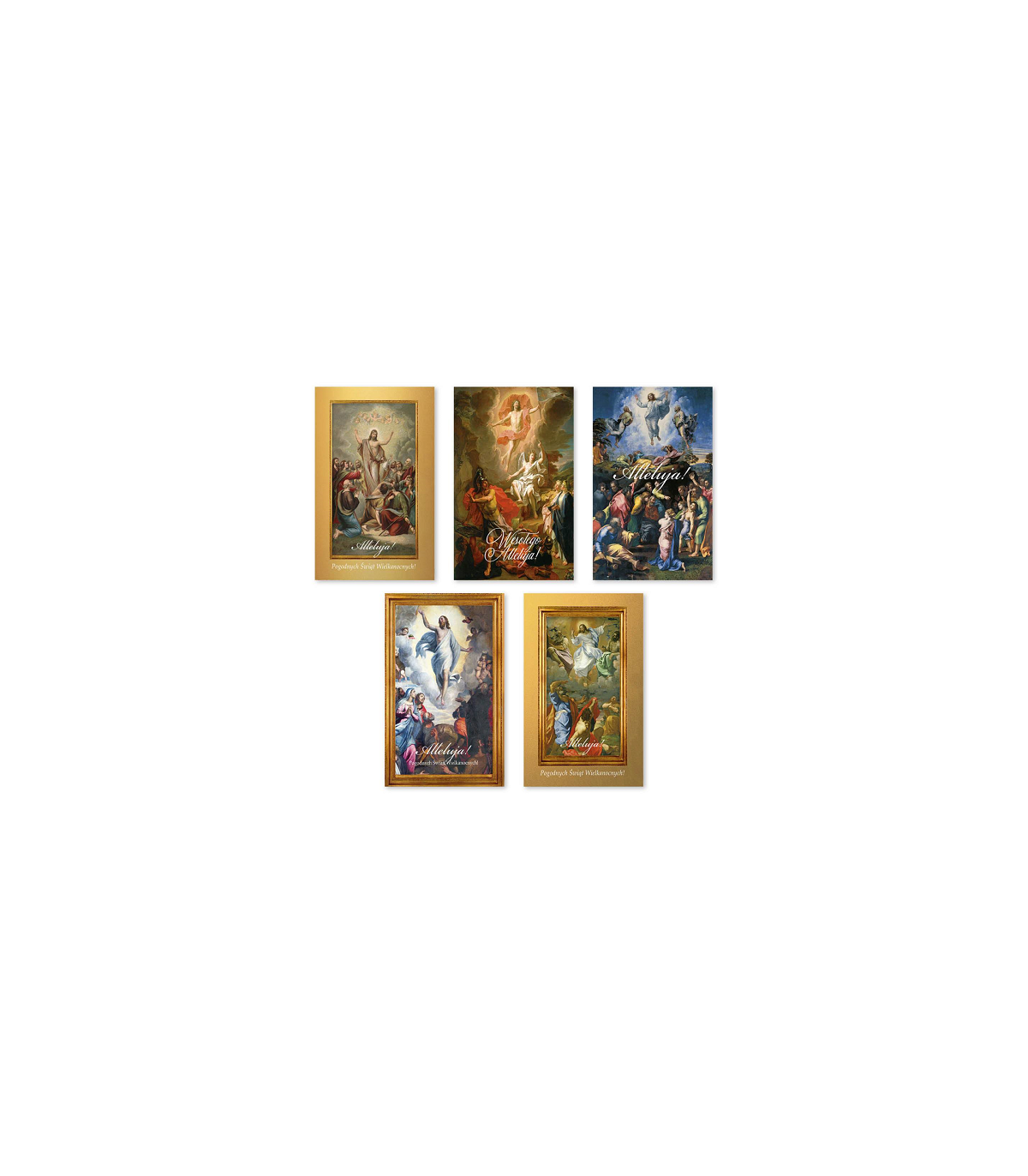 Kartki wielkanocne mix 5 szt PDZ1