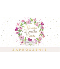 Zaproszenie komunijne komplet 5szt PMZ72