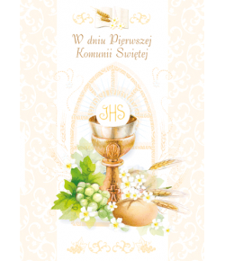 Kartka komunijna z życzeniami KD 4