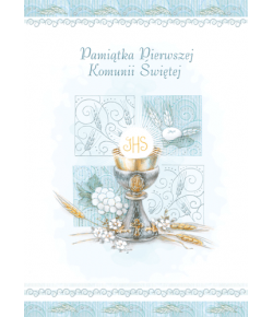 Kartka na komunię delikatna z tekstem KD 7