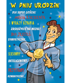 Kartka urodzinowa dla kolegi  Comic 8