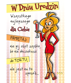 Kartka urodzinowa dla dziewczyny Comic 14