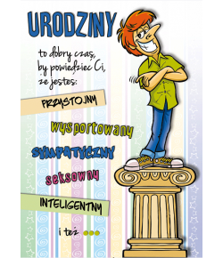 Kartka urodzinowa dla chłopaka Comic 16