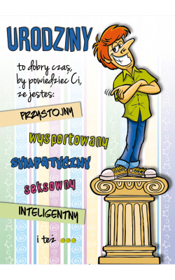 Kartka urodzinowa dla chłopaka Comic 16