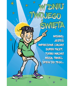 Kartka dla chłopaka wesoła  Comic 29