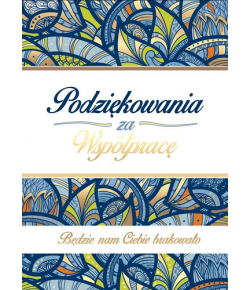 Kartka Podziękowania za współpracę Duża PQ 149