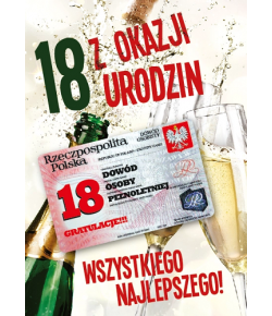Kartka na 18-tkę z dowodem Gift 59