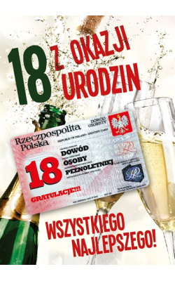 Kartka na 18-tkę z dowodem Gift 59