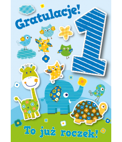 Kartka na Roczek wesoła GM 737