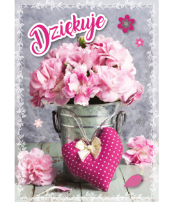Kartka Dziękuje bez życzeń  GM 728