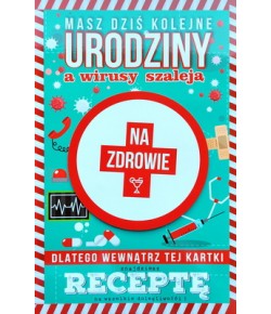 Kartka urodzinowa z receptą zabawna JCX 6