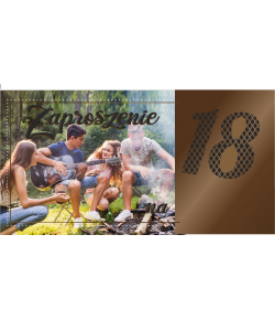 Zaproszenia na 18 urodziny zestaw 10 szt ZAB106