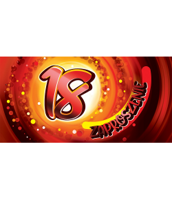 Zaproszenia na 18 urodziny zestaw 10 szt ZAB107