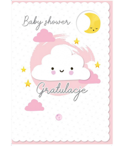 Kartka Baby Shower różowa DK 836