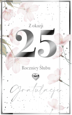 Kartka na 25 rocznicę ślubu LUX45
