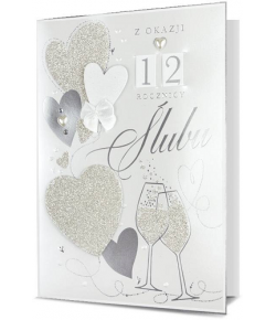 Kartka na Rocznicę ślubu z ustawianą cyfrą HM1711