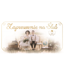 Zaproszenie na ślub zestaw 10 szt ZAB109