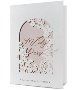 Kartka na ślub elegancka ażurowa HM1031
