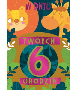 Kartka z życzeniami na 6 urodziny PR 327