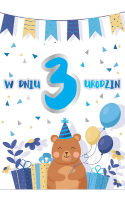 Kartka na 3 urodziny PR 322