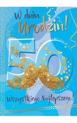 Kartka z okazji 50 urodzin KNF 39