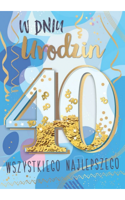 Kartka z okazji 40 urodzin KNF 37