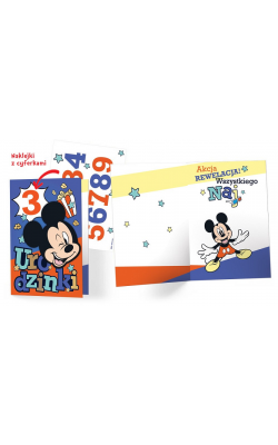 Kartka na urodziny- z Myszką Miki DSK18