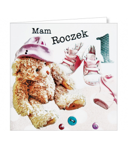 Kartka na Roczek dla dziewczynki M756
