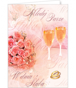 Kartka ślubna bez życzeń SZ8