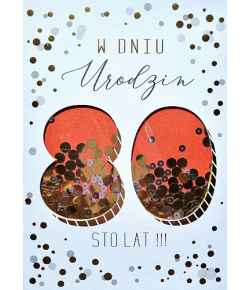 Kartka urodzinowa z konfetti GIFTB28