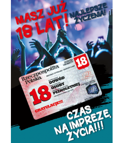 Kartka na 18 urodziny z dowodem  Gift 126