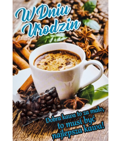 Kartka urodzinowa z kawą GIFT 140