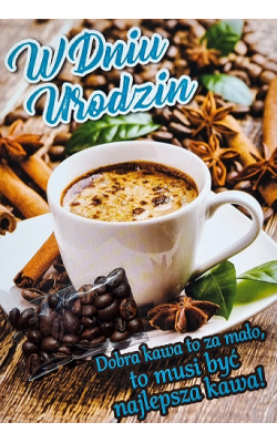 Kartka urodzinowa z kawą GIFT 140
