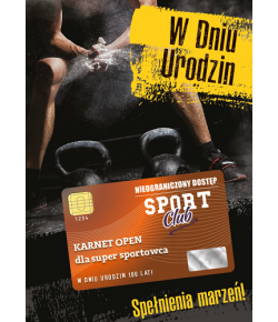 Kartka urodzinowa dla sportowca GIFT 132