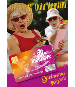 Kartka urodzinowa z kartą kredytową GIFT 135