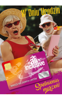 Kartka urodzinowa z kartą kredytową GIFT 135