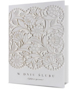 Kartka na ślub elegancka ażurowa HM 1010