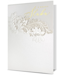 Kartka ślubna perłowa HM949