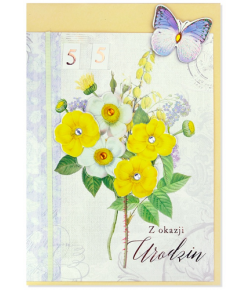 Kartka urodzinowa z ustawianą cyfrą lat HM 2343