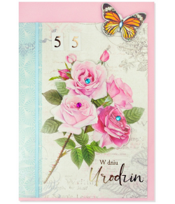 Kartka urodzinowa z ustawianą cyfrą lat HM 2348