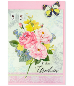 Kartka urodzinowa z ustawianą cyfrą lat HM 2345