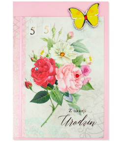 Kartka urodzinowa z ustawianą cyfrą lat HM 2346